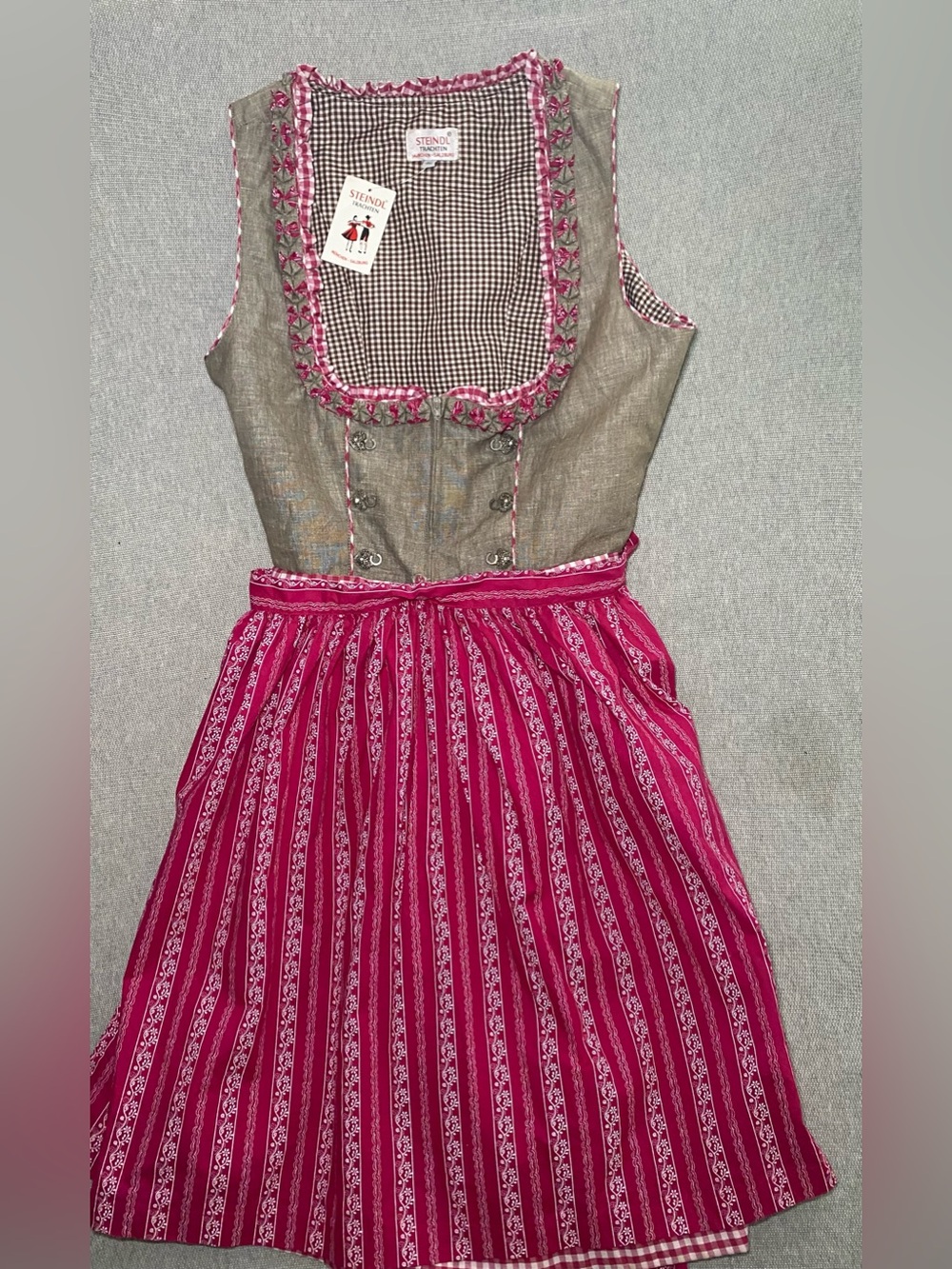 Steindl Trachten German Dirndl Dress Renaissance Fair Oktoberfest Size 46